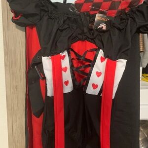 Woman’s Queen of Hearts Costume - Black and Red